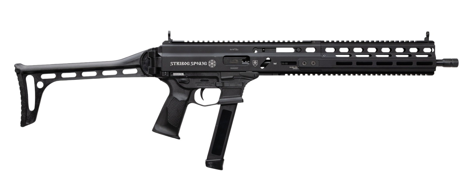 Grand Power 810091156025 Stribog SP9A3G 9mm Luger 16″ Black Barrel, Black Receiver, Polymer Stock & Grip