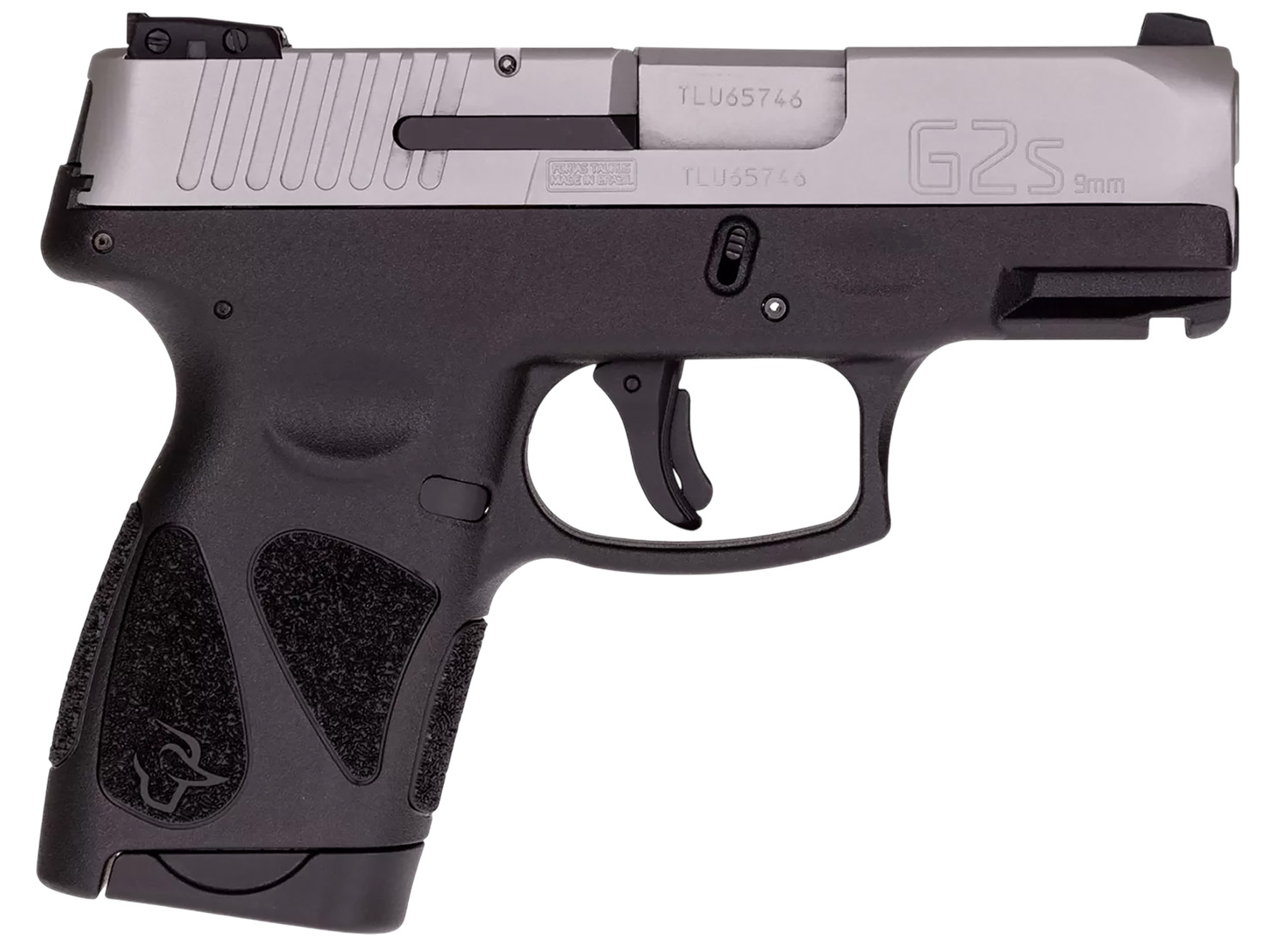 Taurus 1-G2S939 G2S Compact Frame 9mm Luger 7+1 3.26″ Matte Stainless Steel Barrel, Matte Stainless Steel Serrated Slide, Black Polymer Frame w/Accessory Rail, Black Polymer Grip
