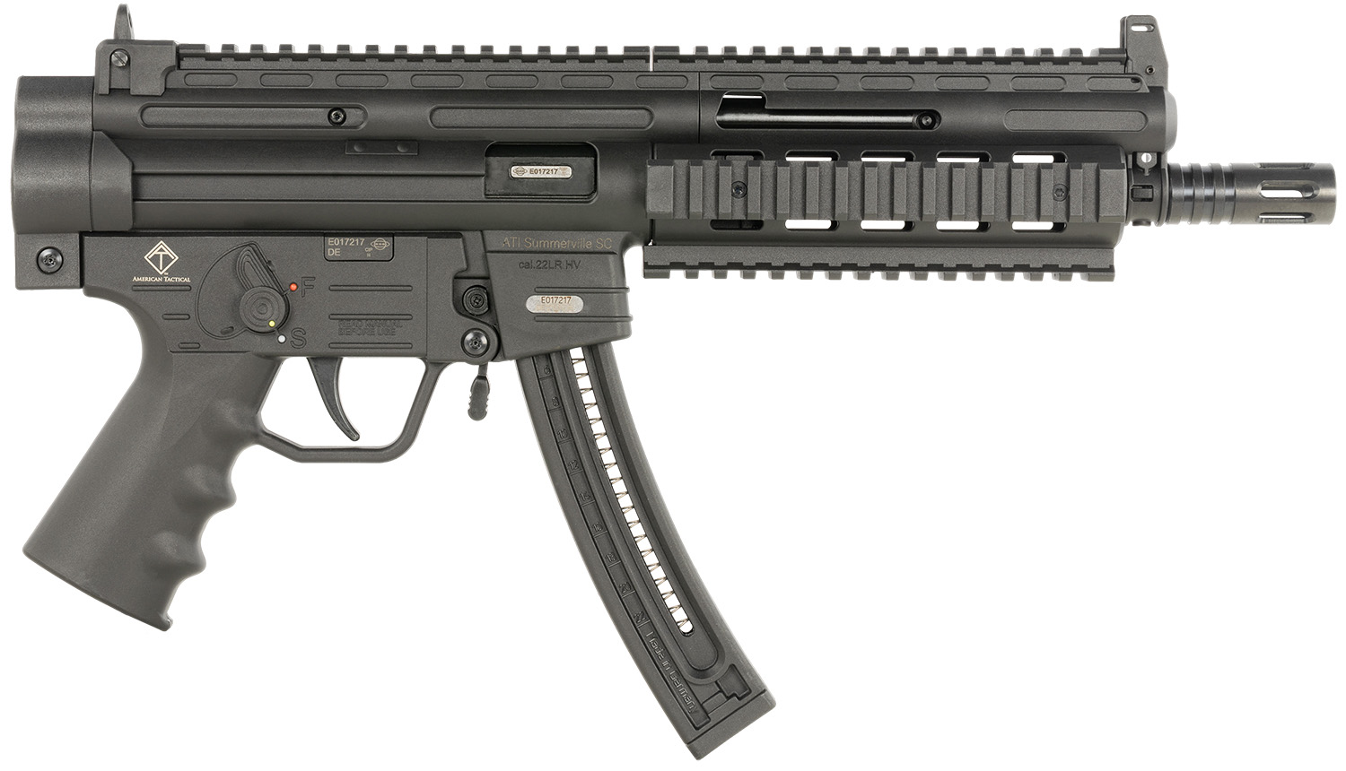 ATI GERGGSG1622P GSG-16  22 LR 22+1 16.25″ Black Non-Threaded Barrel, Black Picatinny Rail Receiver, Polymer Grip