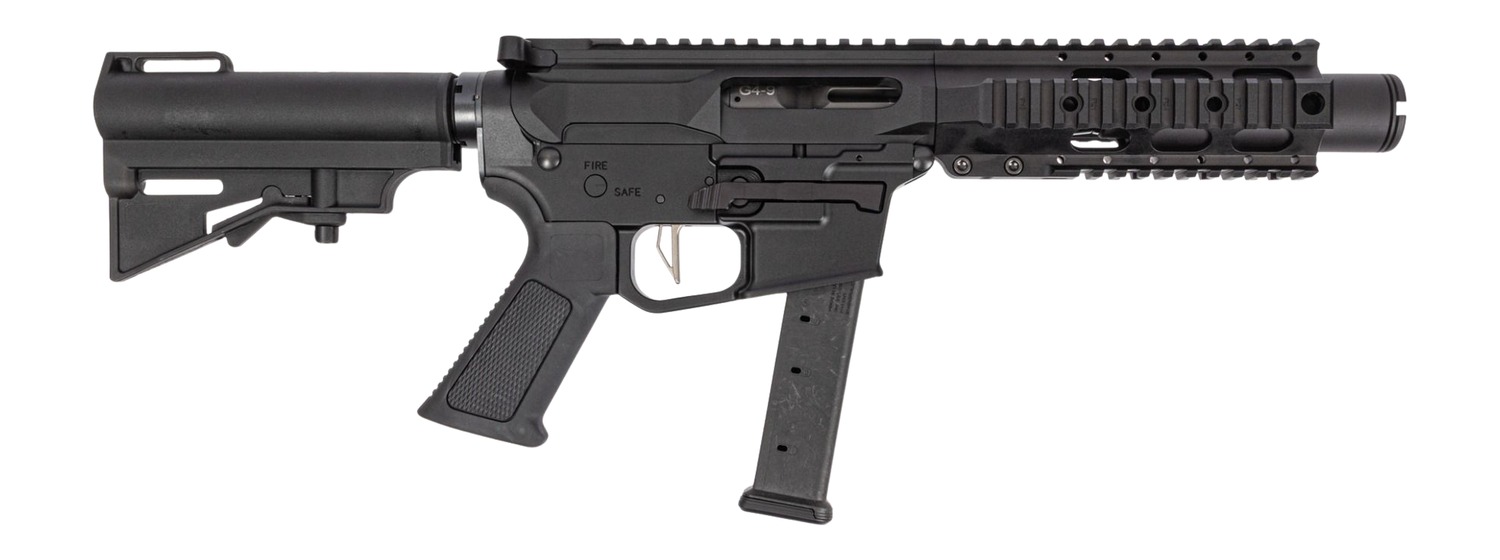 Dpms Panther Arms DP51655231780 Kitty Kat G9 9mm Luger 27+1 4″ Black Nitride Heavy Threaded Barrel, Black Hardcoat Anodize Aluminum Receiver w/Picatinny Rail, M-LOK Handguard, Black Polymer DPMS CAR B