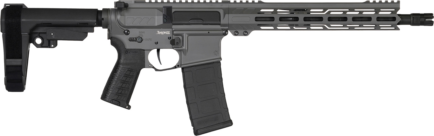 CMMG 30AB20FTNG Banshee MK4 300 Blackout 30+1 12.50″ Black Nitride Medium Taper Threaded Barrel, EML 7″ M-LOK Handguards, Tungsten Cerakote Aluminum Picatinny Rail Receiver, CMMG Zeroed Grips