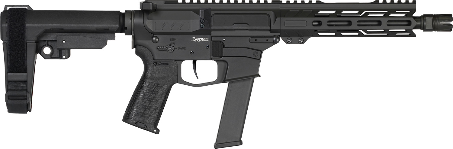 CMMG 40A330FAB Banshee MKGS 40 S&W 22+1 8″ Black Nitride Medium Taper Threaded Barrel, EML 7″ M-LOK Handguards, Black Armor Cerakote Aluminum Picatinny Rail Receiver, CMMG Zeroed Grips, Ambidextrous
