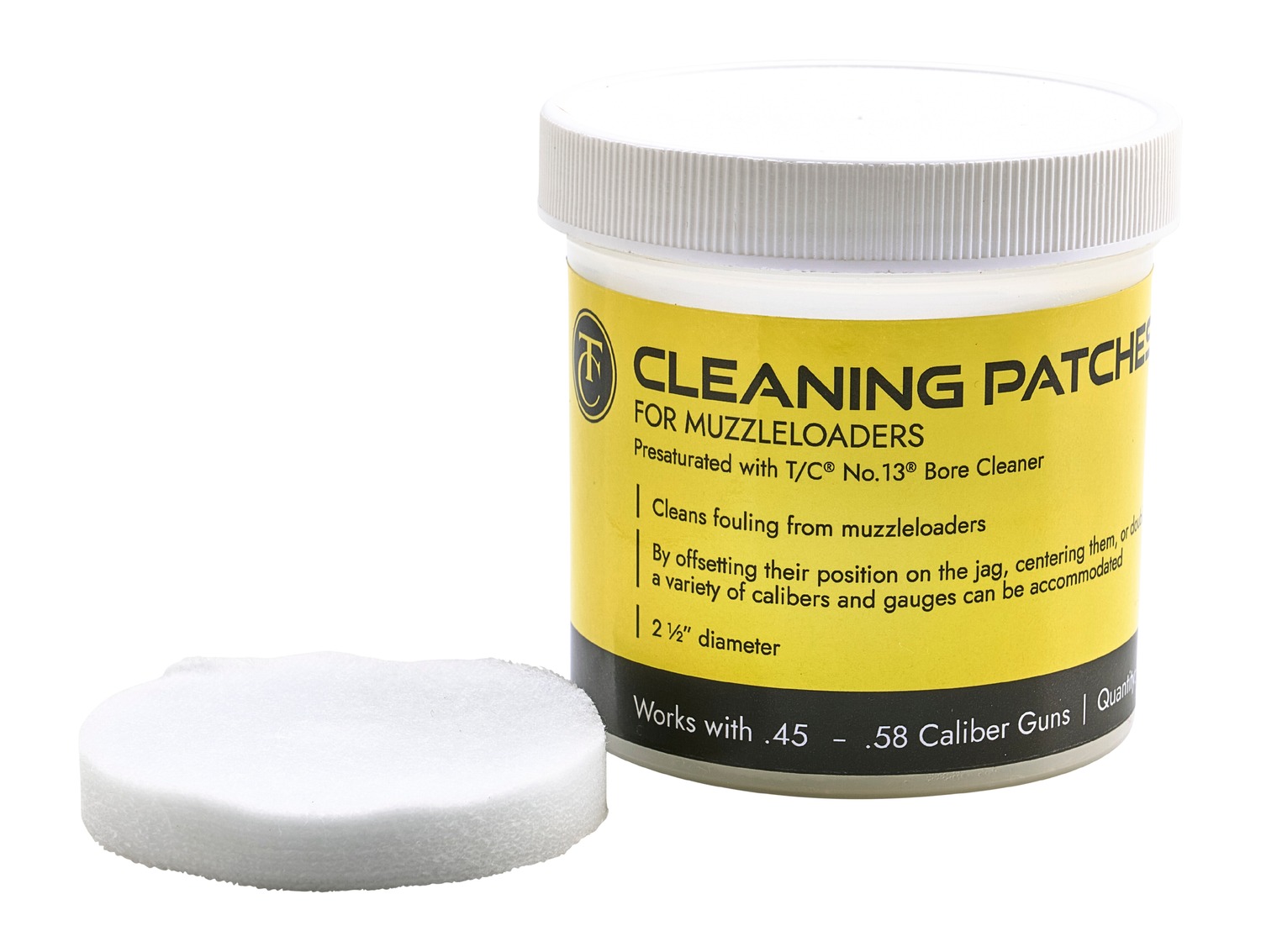 Thompson Center Arms, LLC 9036R Cleaning Patches Muzzleloader 2.50″ Cotton 100Ct