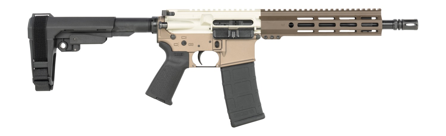 Shark Coast Tactical SCC07299SIESTA-P Siesta 5.56 NATO 30+1 10.50″ Black Nitride Threaded Barrel, Aluminum Receiver w/Picatinny Rail, M-LOK Handguard, Polymer SB Tactical SBA3 Brace, Polymer Grip