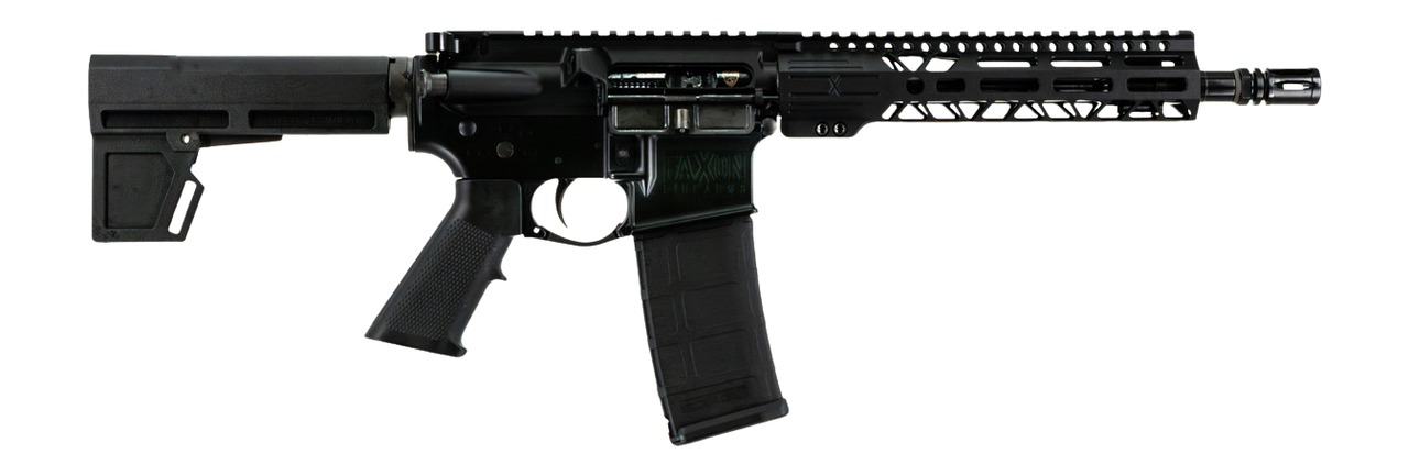 Faxon Firearms FXSPT556105SA9 Sport  5.56 NATO 30+1 10.50″ Black Nitride SOCOM Threaded Barrel, Aluminum Receiver w/Picatinny Rail, M-LOK Handguard, Black Polymer KAK Shockwave Pistol Brace, Ergonomic