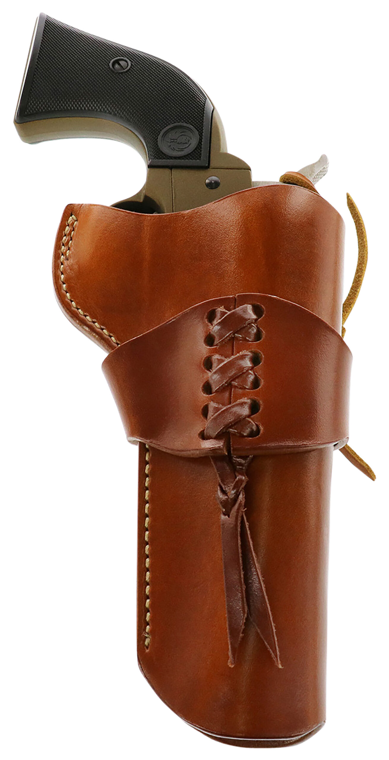 Galco WWR320 Wrangler OWB Tan Leather Belt Loop Fits Ruger Wrangler Right Hand Compatible w/ Wrangler Cartridge Belt