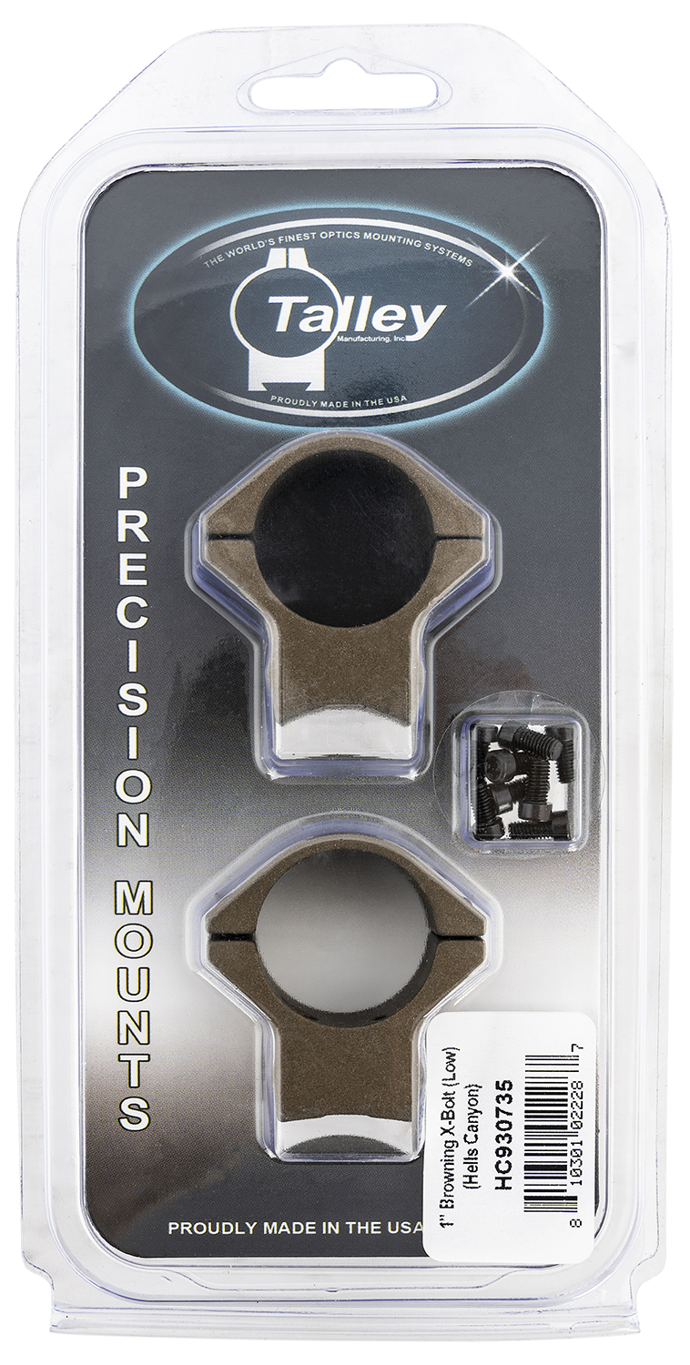 Talley HC930735 Scope Mount/Ring Combo Burnt Bronze Aluminum 1″ Tube X-Bolt Low Rings Short/Long Action 0 MOA