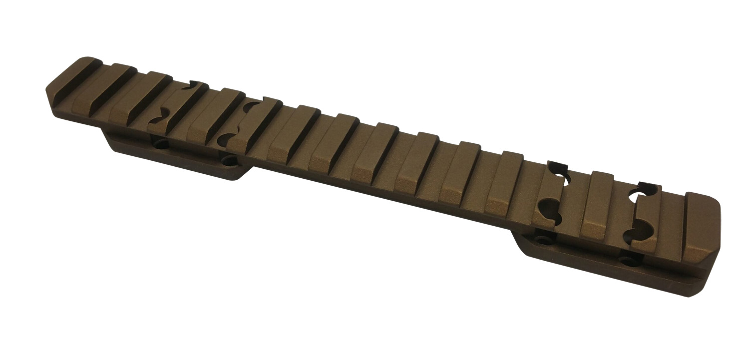 Talley PL0SB735 Picatinny Rail Smoked Bronze Cerakote 0.425″ Front/0.500″ Rear Fits X-Bolt Long Action 0 MOA