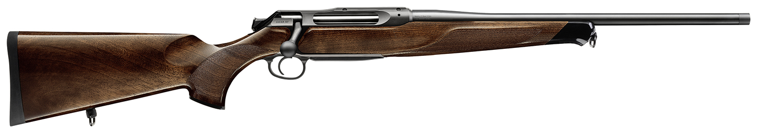 Sauer 80117096 505 Lux Full Size 30-06 Springfield 3+1 22″ Matte Blued Threaded Barrel, Matte Blued Saddle Mount Steel Receiver, Grade 5 Wood Fixed Stock