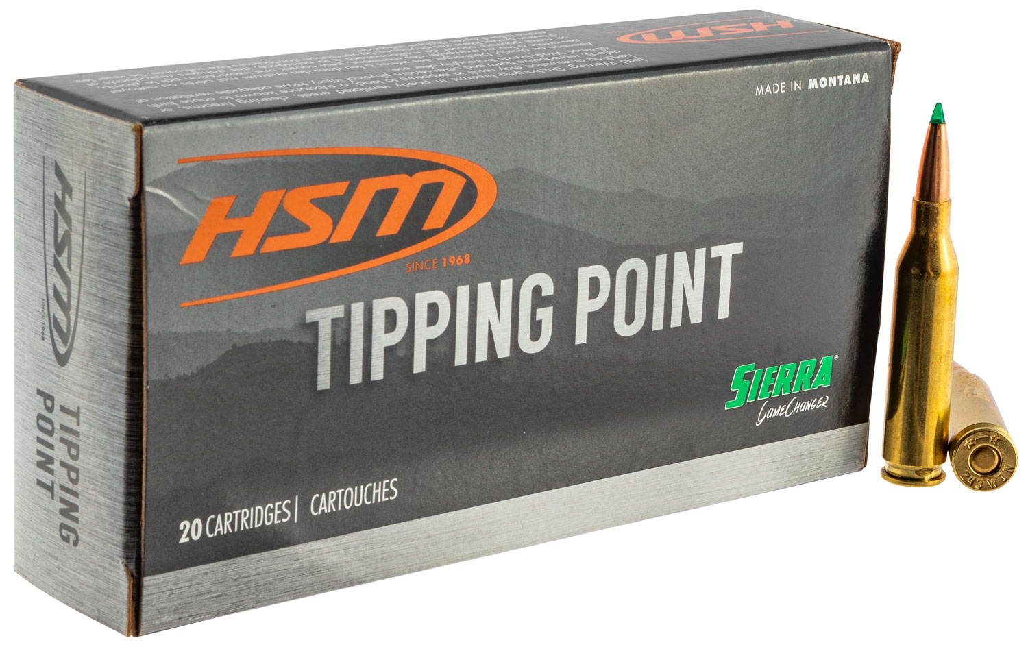 HSM 300WINMAG40N Tipping Point 300 Win Mag 165 gr Sierra GameChanger 20 Per Box/ 20 Case