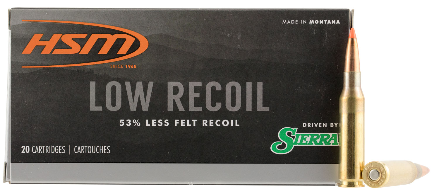 HSM 7MM0810N Low Recoil 7mm-08 Rem 140 gr Orange Polymer Tip 20 Per Box/ 25 Case