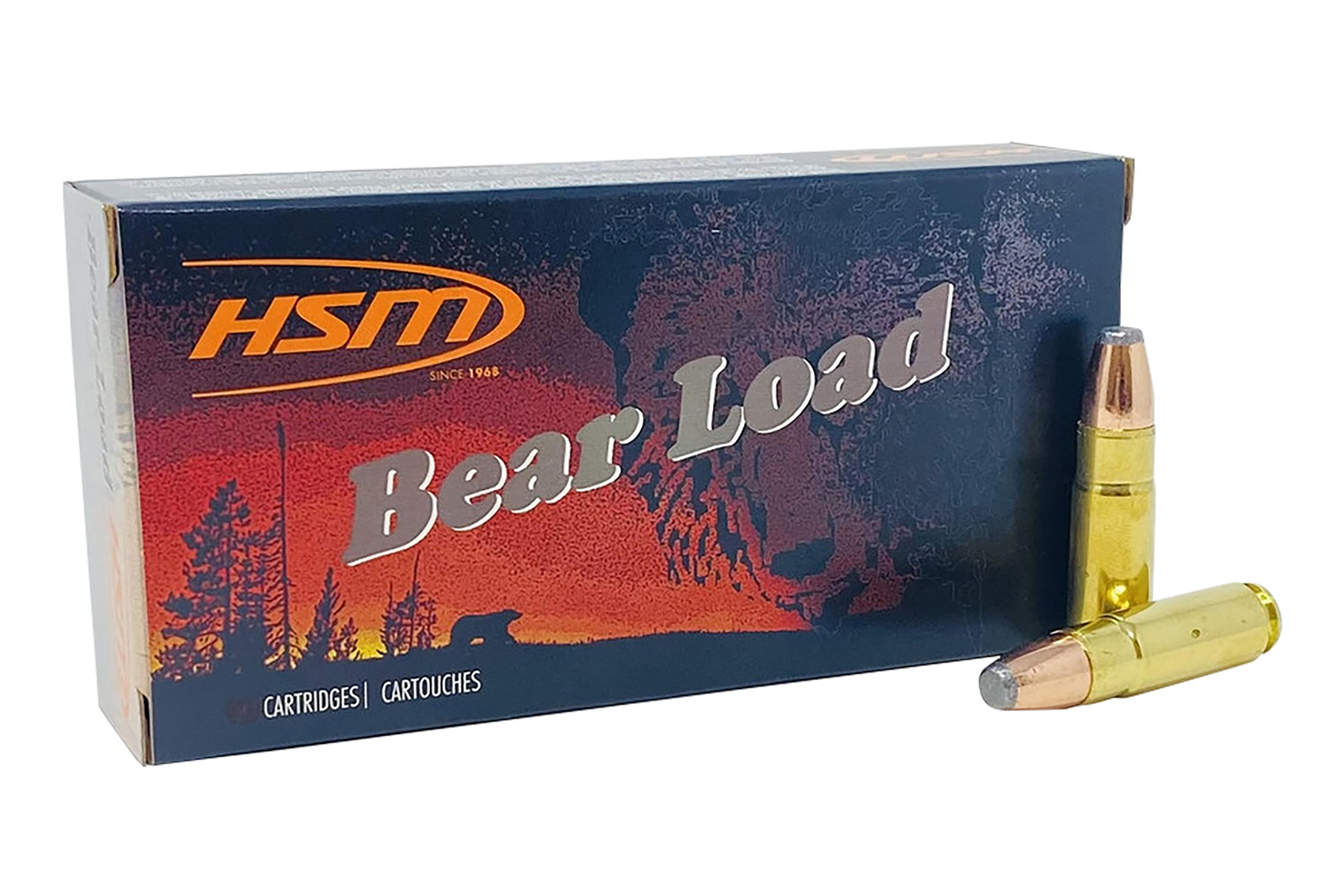 HSM 458SOCOM1N Bear Load  458 SOCOM 350 gr Jacketed Flat Point 20 Per Box/ 25 Case