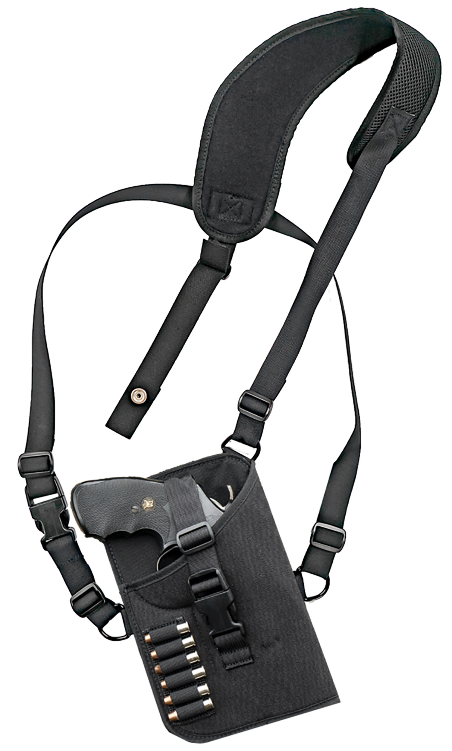 GrovTec US Inc GTHL15102R Trail Pack Shoulder Black Nylon Harness Fits Med/Lg DA Revolver Fits 3-4″ Barrel Right Hand