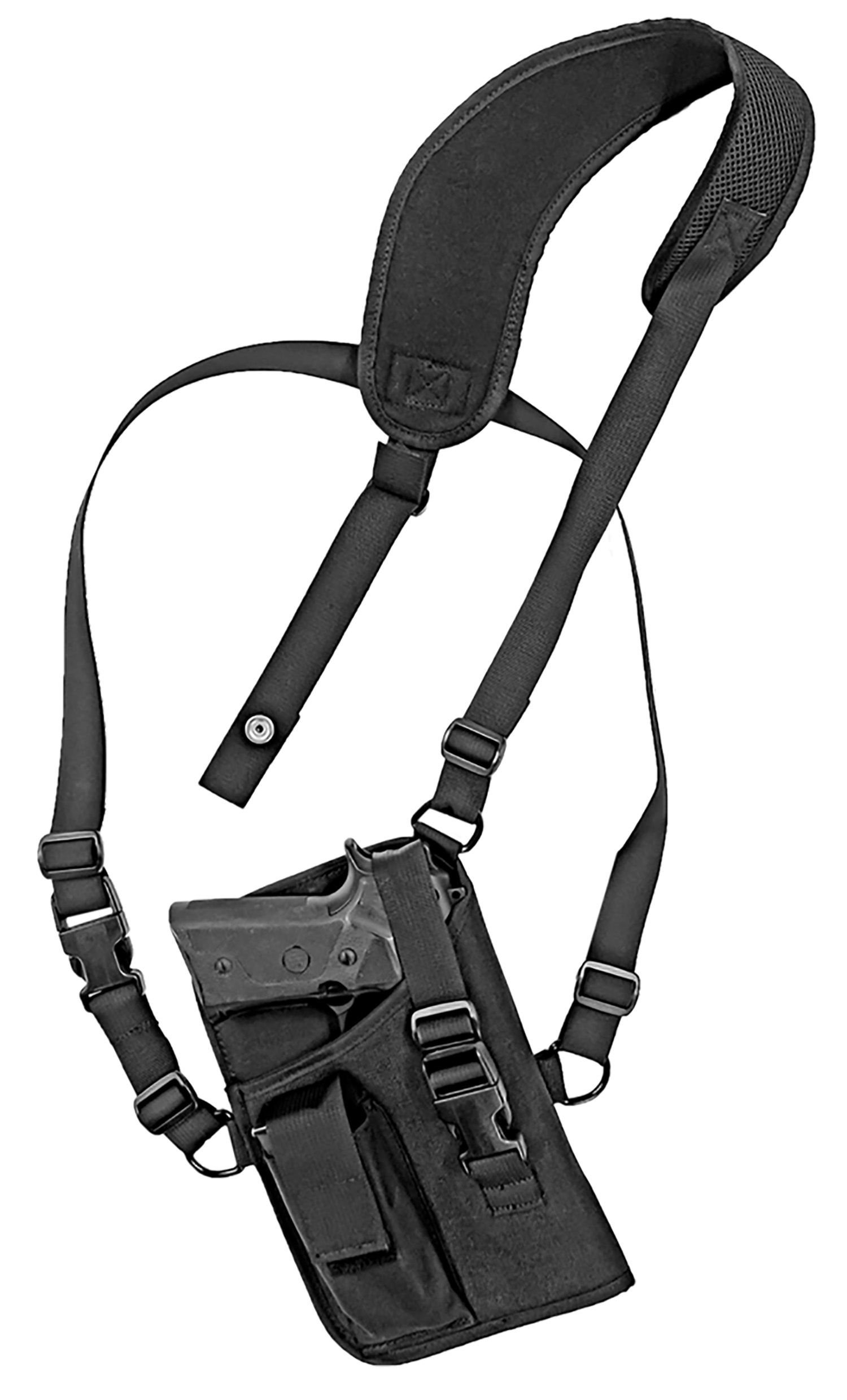 GrovTec US Inc GTHL15105R Trail Pack Shoulder Black Nylon Harness Fits Large Semi-Auto Fits 4.50-5″ Barrel Right Hand