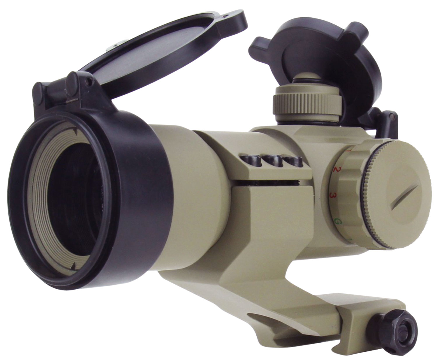 TacFire RD004T 1×30 Dual Illuminated Red/Green Dot Sight Tan 1 x 30 mm 2 MOA Dot