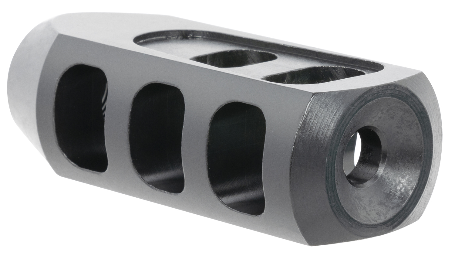 TacFire Tanker Muzzle Brake Black Oxide Steel with 1/2″-28 tpi Threads 2.76″ OAL 1.37″ Diameter for 5.56x45mm NATO