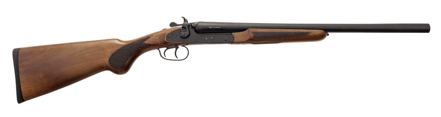Silver Eagle Arms COACH12 Coach 12 Gauge Break Action 3″ 2rd 20″ Black Side By Side Barrel, Black Receiver, Fixed Walnut Stock
