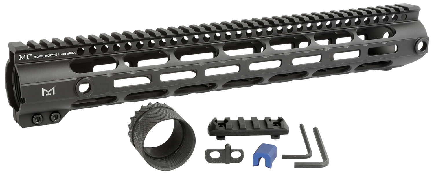 Midwest Industries MICRL30815 Combat Handguard AR-308/LR-308 Black Hardcoat Anodized 15″ 6061-T6 Aluminum
