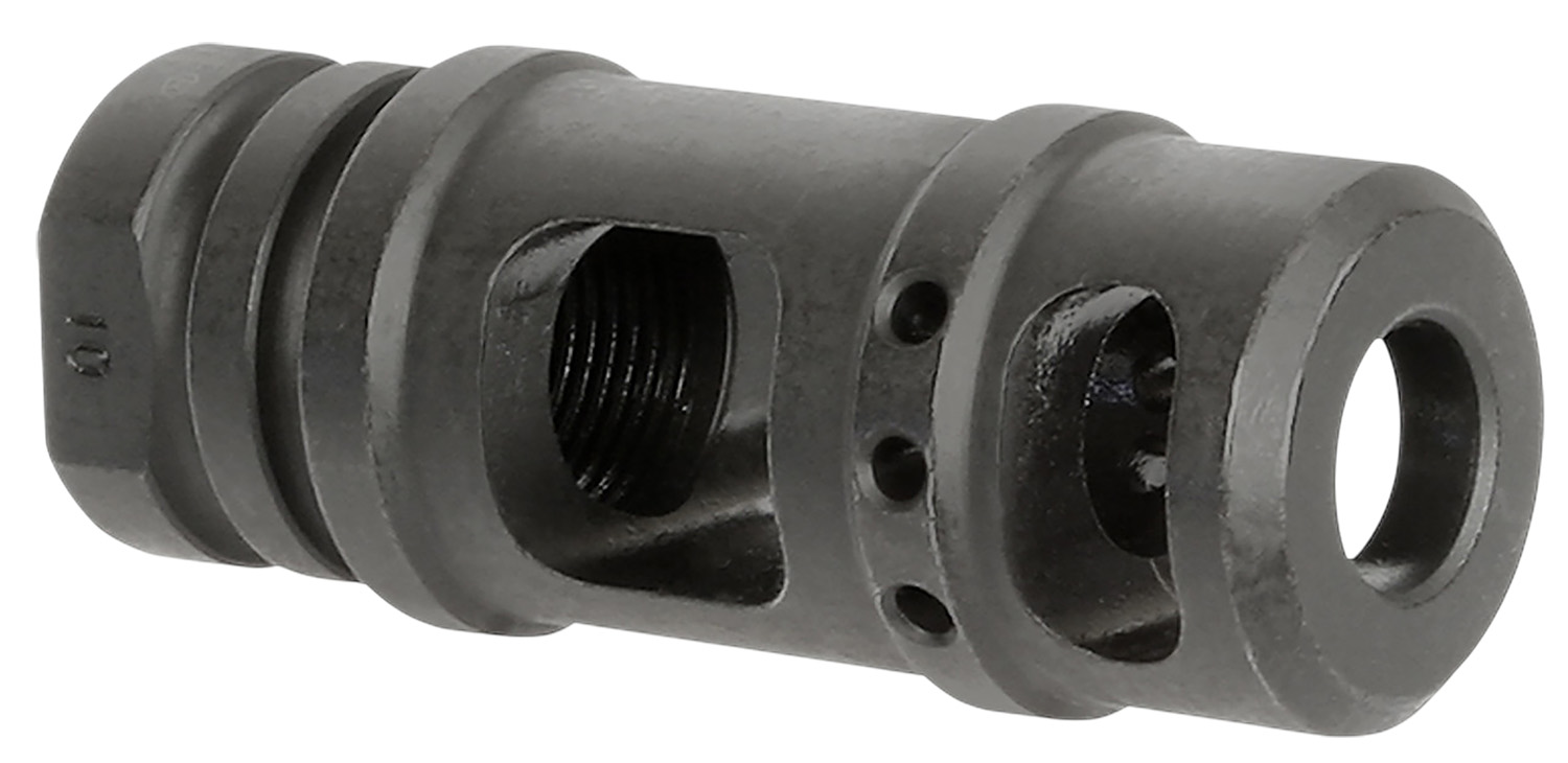 Midwest Industries MIMB10 Muzzle Brake 357 Mag 5/8″x24 Threads Black Steel 5″ OAL .410″ Diameter