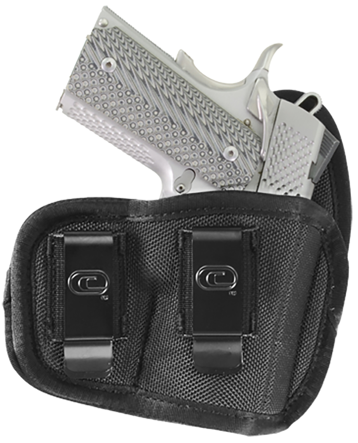 Crossfire Shooting Gear CRFVIGRSA1M1R The Vigor IWB Size 01 Black Ballistic Nylon Double Belt Clip Fits Micro Fits 1-1.50″ Barrel Right Hand