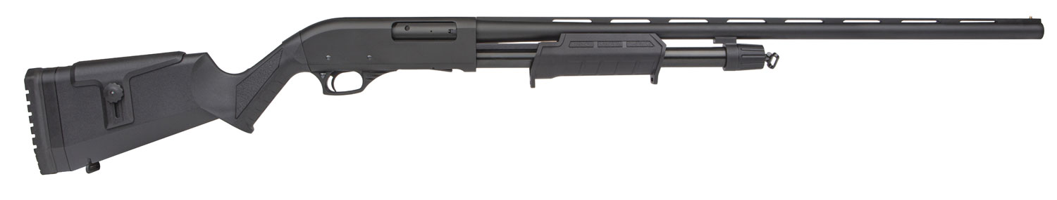 Rock Island PA12H28 All Generations  12 Gauge 3″ 5+1 28″ Black Anodized Contoured/Smooth Bore/Vent Rib Barrel, Black Fixed w/Adjustable Cheek Rest Stock