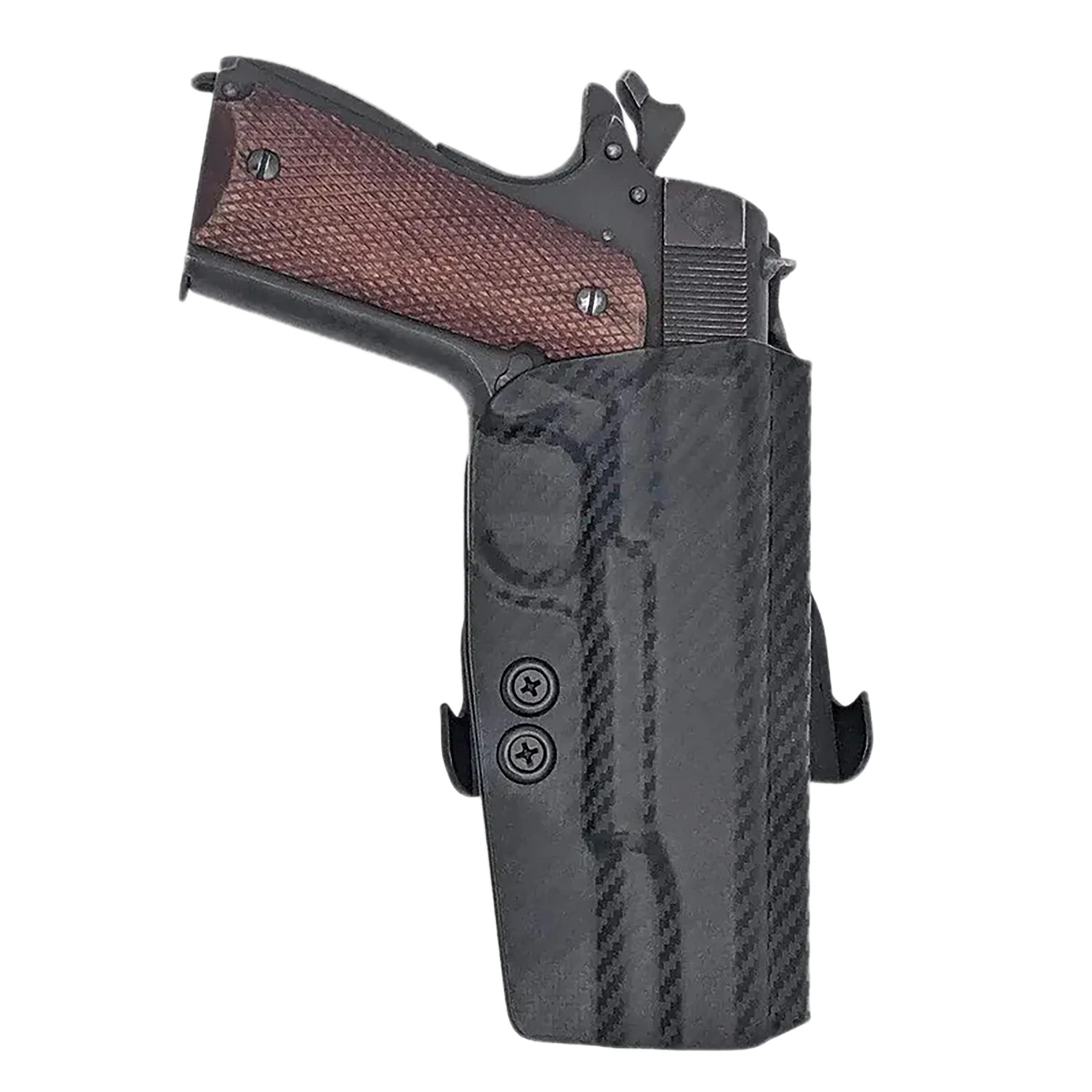 Rounded Gear CEX19115NRCFRHOWBPDL Paddle Holster OWB Black Carbon Fiber Kydex Fits 1911 5″ Right Hand