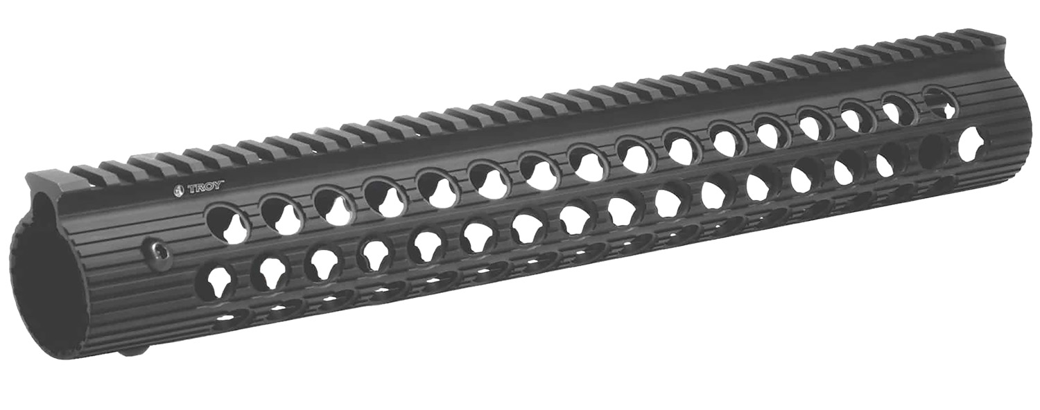 Troy Ind STRXAL115BT01 Alpha Rail Black Anodized Aluminum AR-15/M16 15″ Long