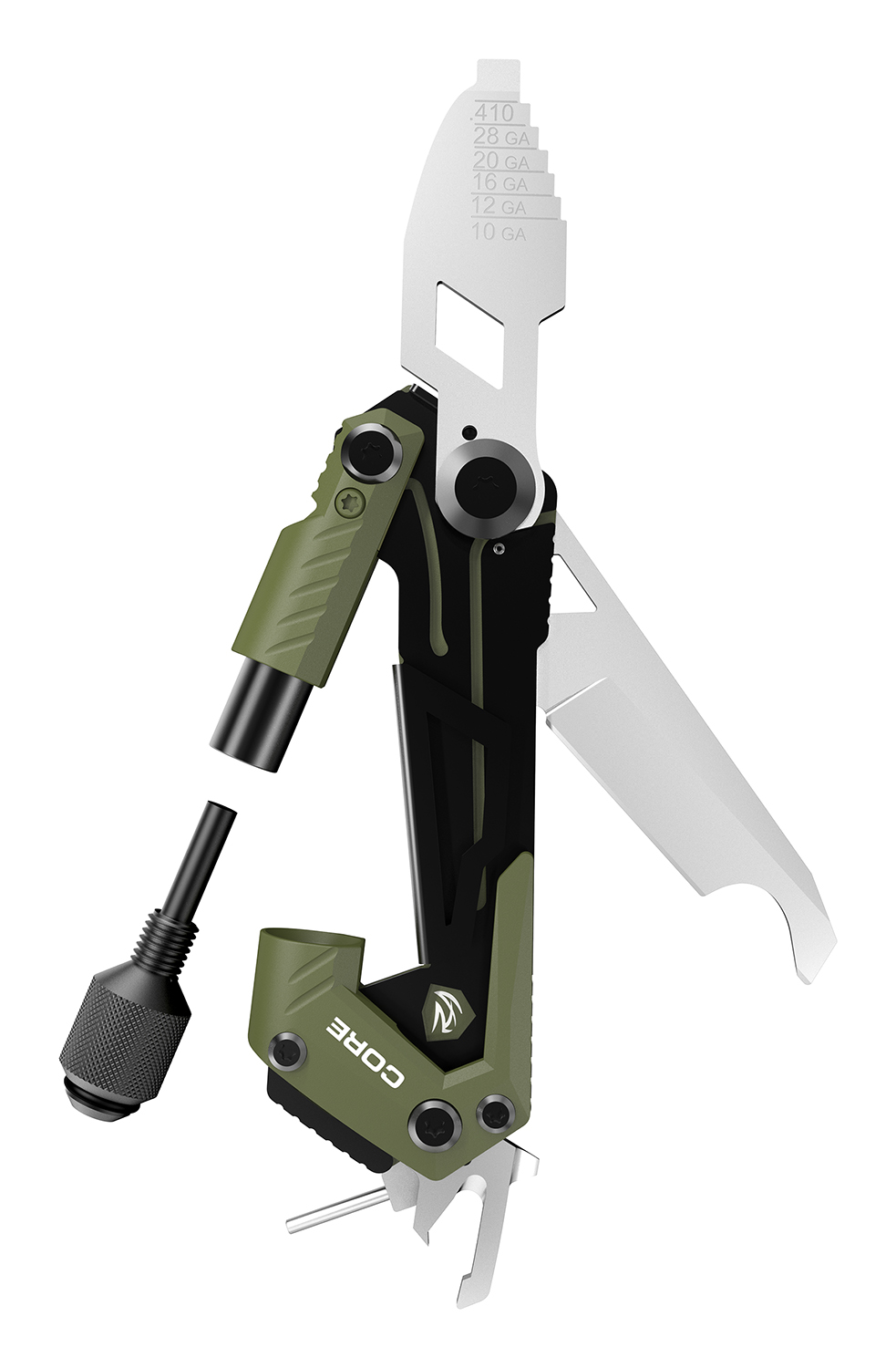 Real Avid AVGTCORSG Core Gun Tool Shotgun Olive Green/Black Stainless Steel Folding 1.50″ Shotgun