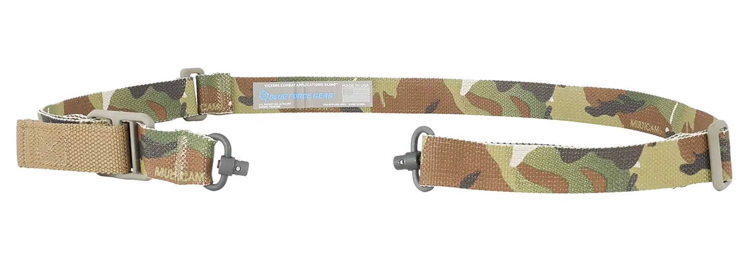 Blue Force Gear VCASPB125AAMC Vickers Push Button Sling MultiCam Cordura 36″-62″ OAL Padded Rifle