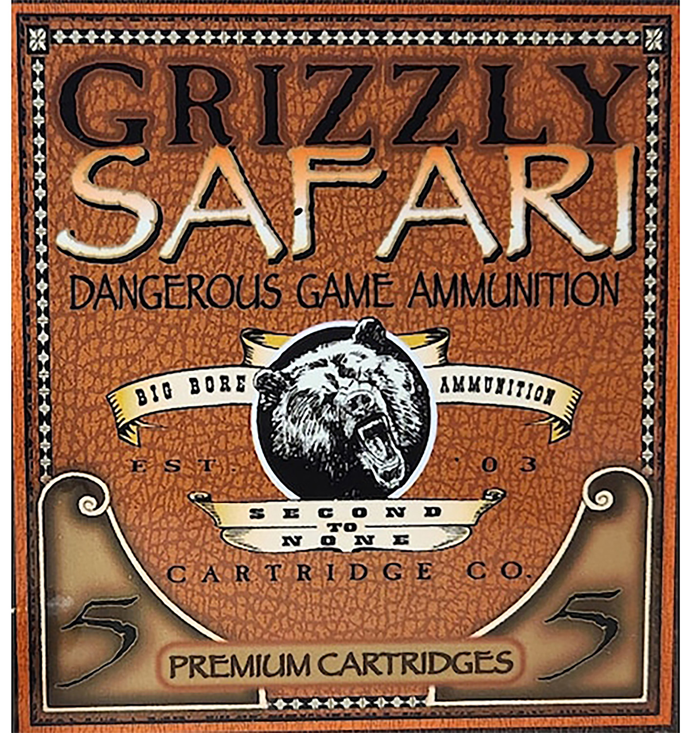 Grizzly Ammo GC47NE2   470NitroExpress 500gr Solid Brass 5 Per Box/10 Case