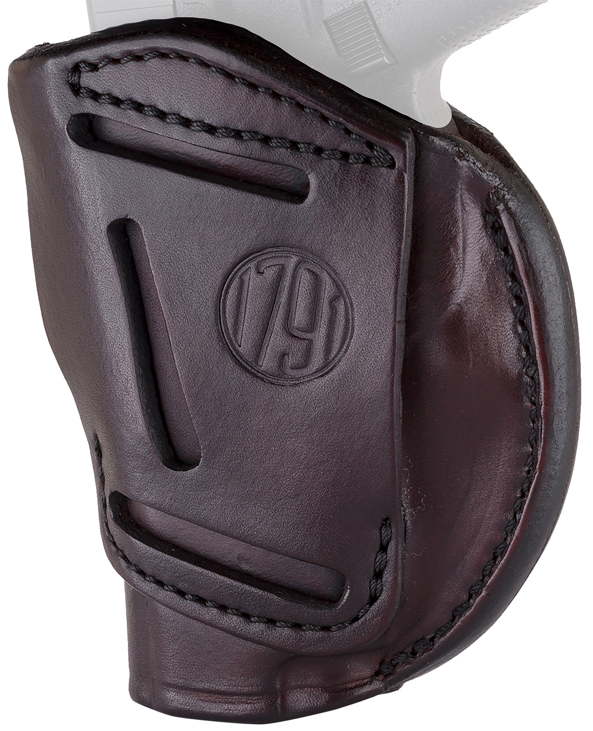 1791 Gunleather 4WH1SBRR 4-Way  IWB/OWB 01 Signature Brown Leather Belt Clip Fits 3-4″ Barrel 1911 Right Hand