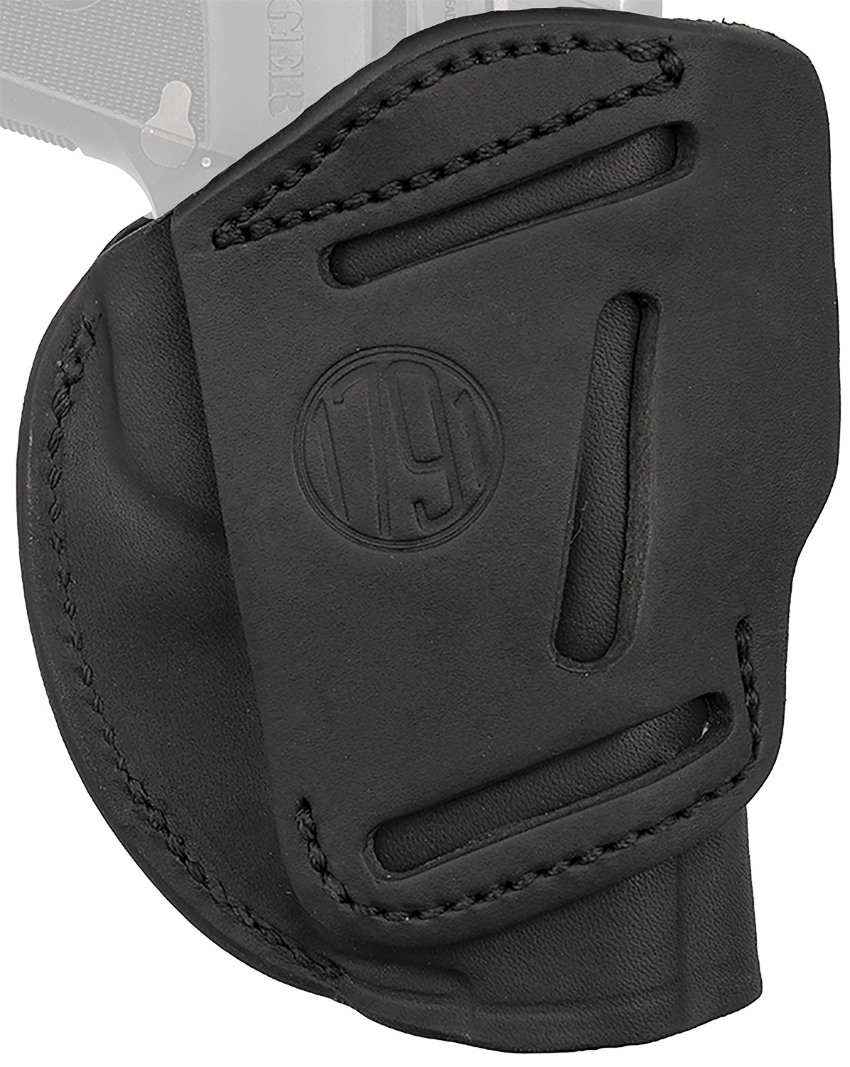 1791 Gunleather 4WH1SBLL 4-Way IWB/OWB 01 Stealth Black Leather Belt Clip Fits 3-4″ Barrel 1911 Left Hand