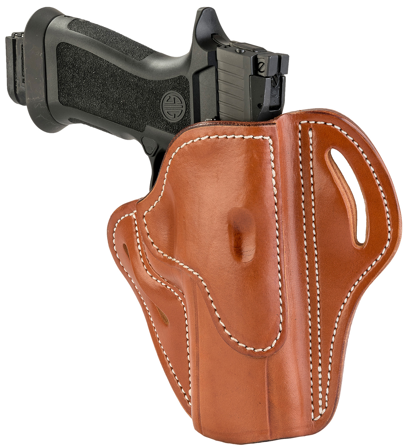 1791 Gunleather BH24CBRR BH2.4 OWB 2.4 CLassic Brown Leather Belt Slide Fits Walther PPQ/Sig P320/Springfield XD-M
