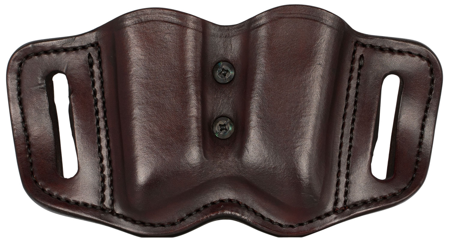 1791 Gunleather MAGF22SBRA MAG-F Double Mag Holster Signature Brown Leather Belt Slide Compatible w/ Double Stack Ambidextrous