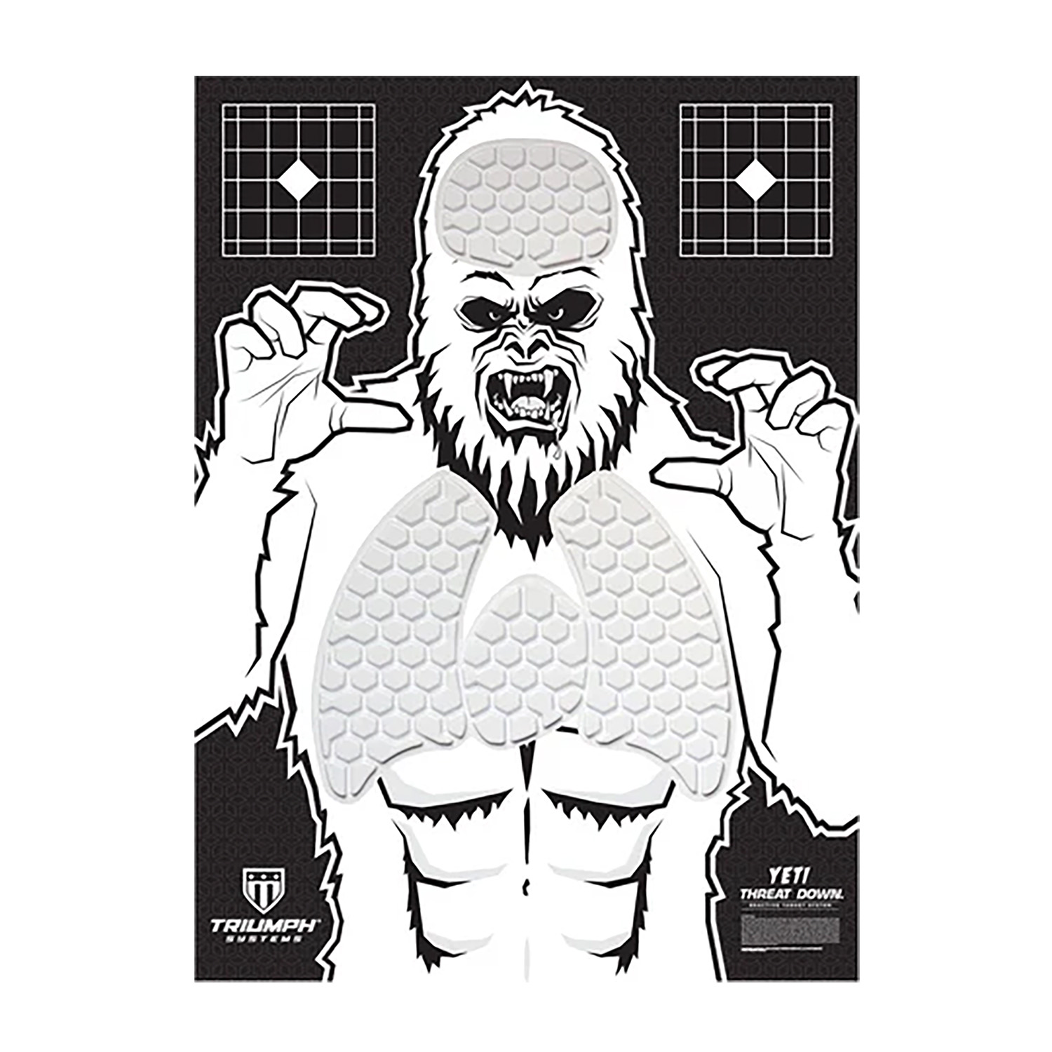 Triumph Systems 031513006 Threat Down Reactive Splatter Target Yeti Hanging Paper 30″H x 22″W