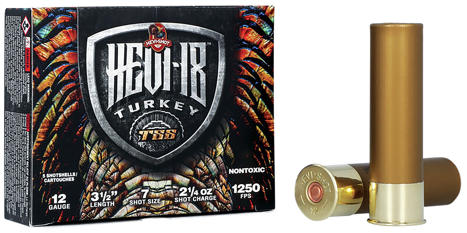 HEVI-Shot HS4507 HEVI-18 TSS Turkey 12Gauge 3.50″ 2 1/4oz Tungsten 7Shot 5 Per Box/10 Case
