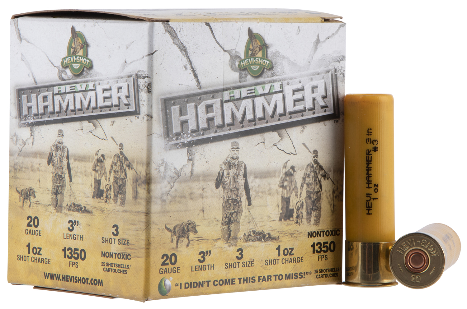 HEVI-Shot HS29003 HEVI-Hammer 20Gauge 3″ 1oz 3Shot 25 Per Box/10 Case