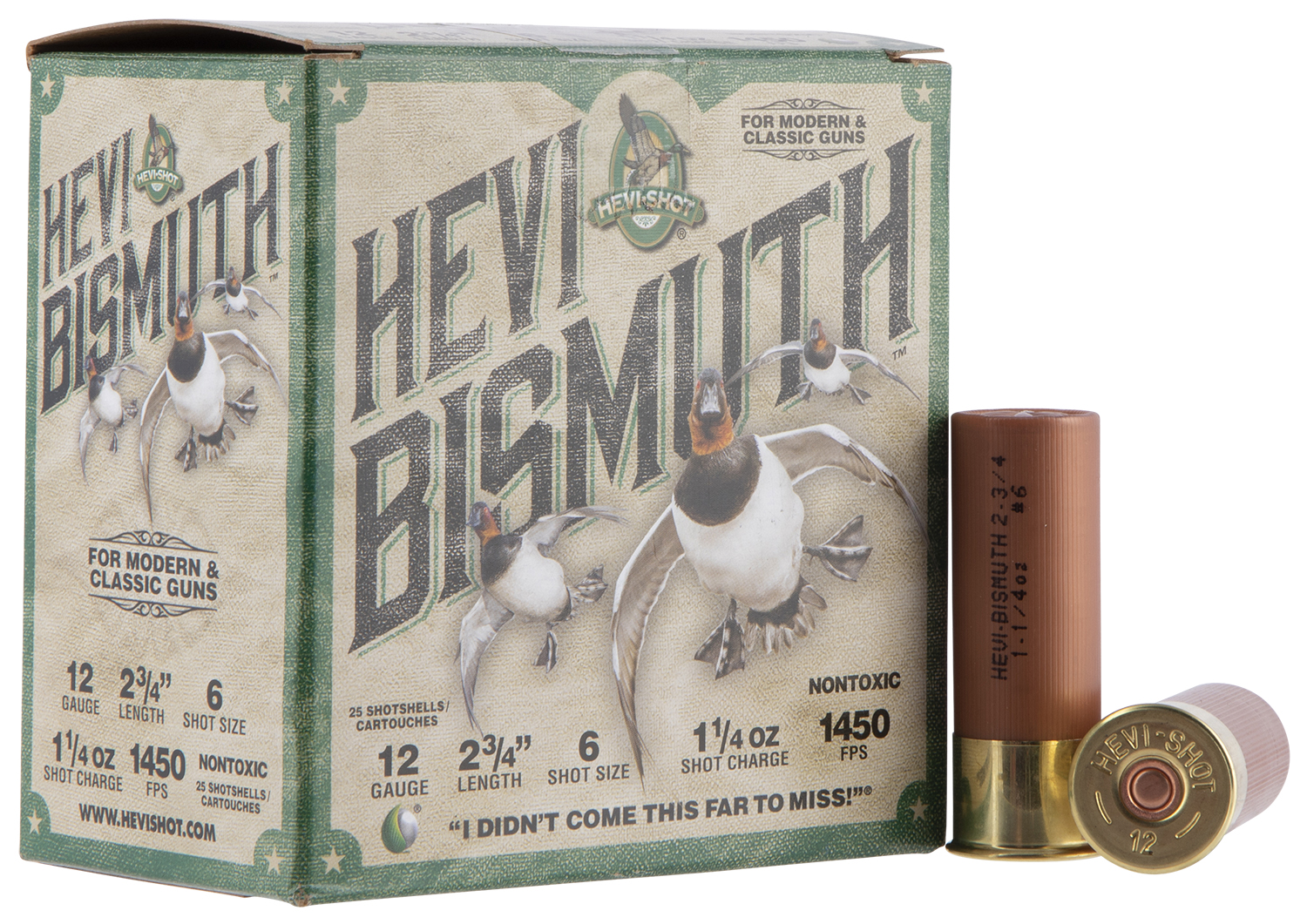 HEVI-Shot HS14706 HEVI-Bismuth 12Gauge 2.75″ 1 1/4oz Bismuth 6Shot 25 Per Box/10 Case