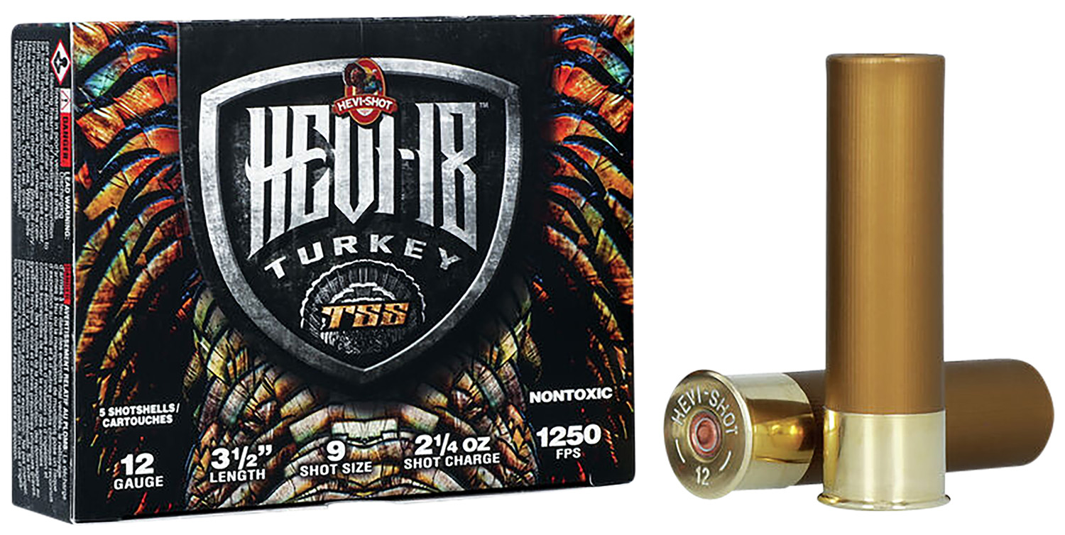 HEVI-Shot HS4509 HEVI-18 TSS Turkey 12Gauge 3.50″ 2 1/4oz Tungsten 9Shot 5 Per Box/10 Case