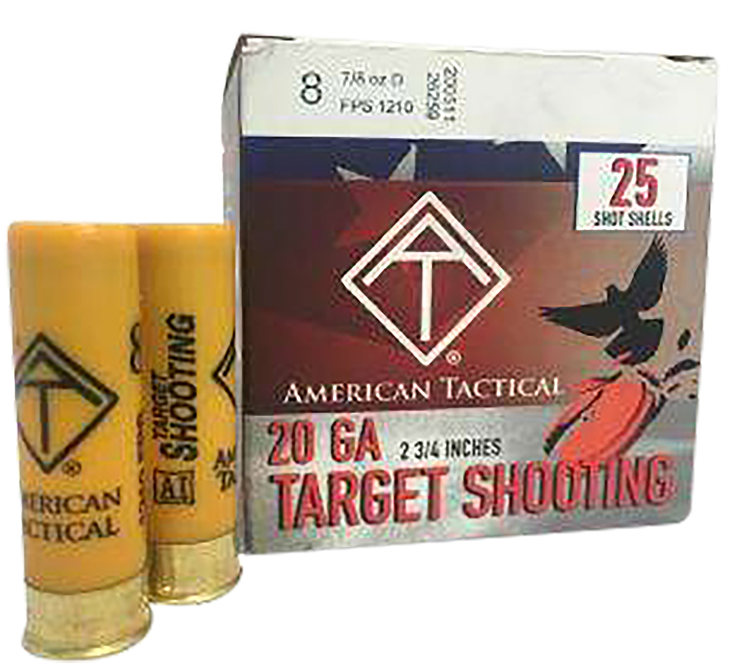 ATI Target Load 20Gauge 2.75″ 7/8oz 8Shot 25 Per Box/10 Case