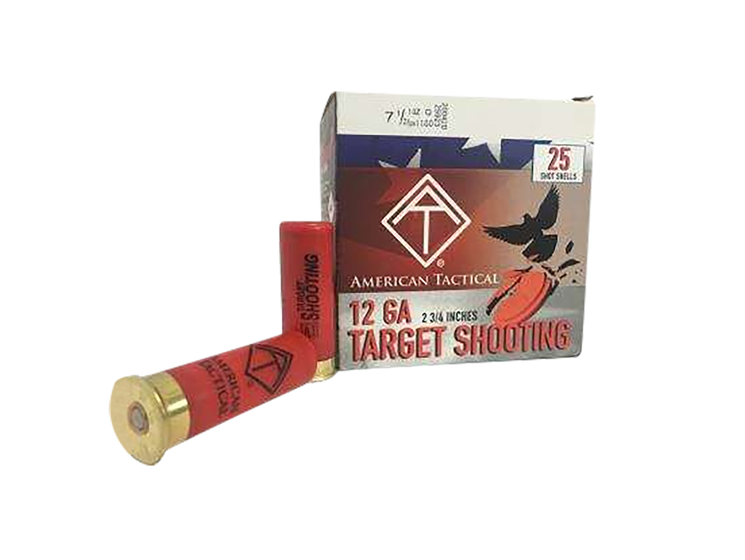 ATI ATIACL12T75 Target Load 12Gauge 2.75″ 1oz 7.5Shot 25 Per Box/10 Case