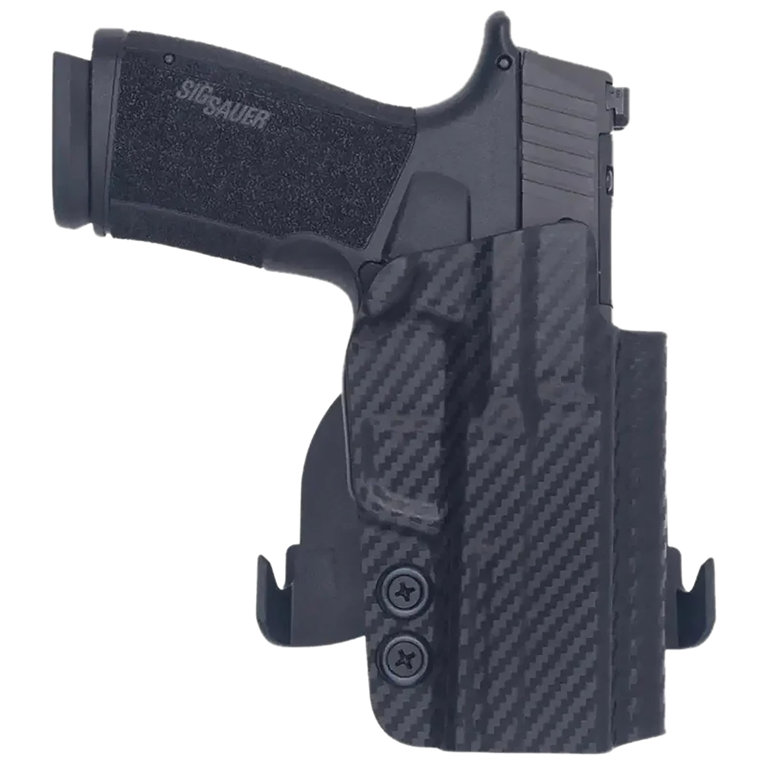 Rounded Gear SSRP365XMACROCFRHOW Paddle Holster OWB Black Carbon Fiber Kydex Fits Sig Sauer P365 X-Macro Right Hand