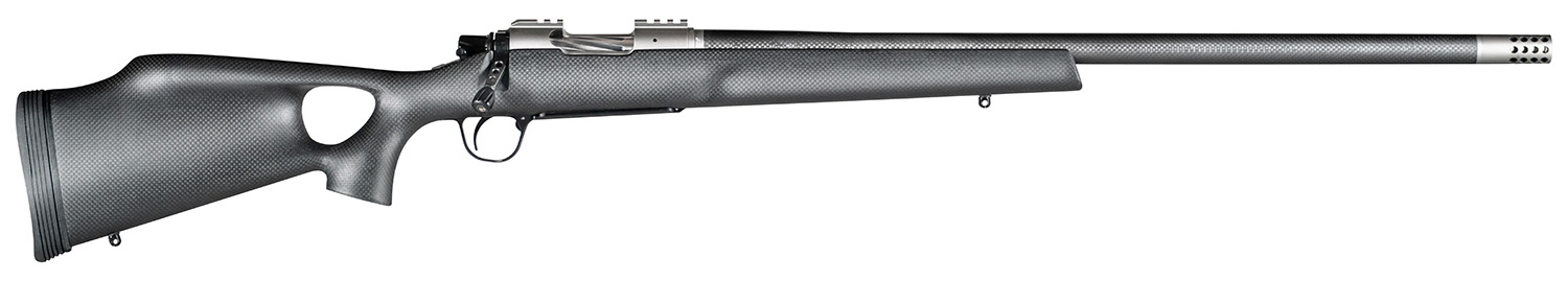 Christensen Arms 8010801000 Summit TI Full Size 7mm PRC 3+1, 26″ Natural Titanium Steel Threaded Barrel, Natural Titanium Aluminum Receiver, Natural Carbon Fiber Thumbhole Stock