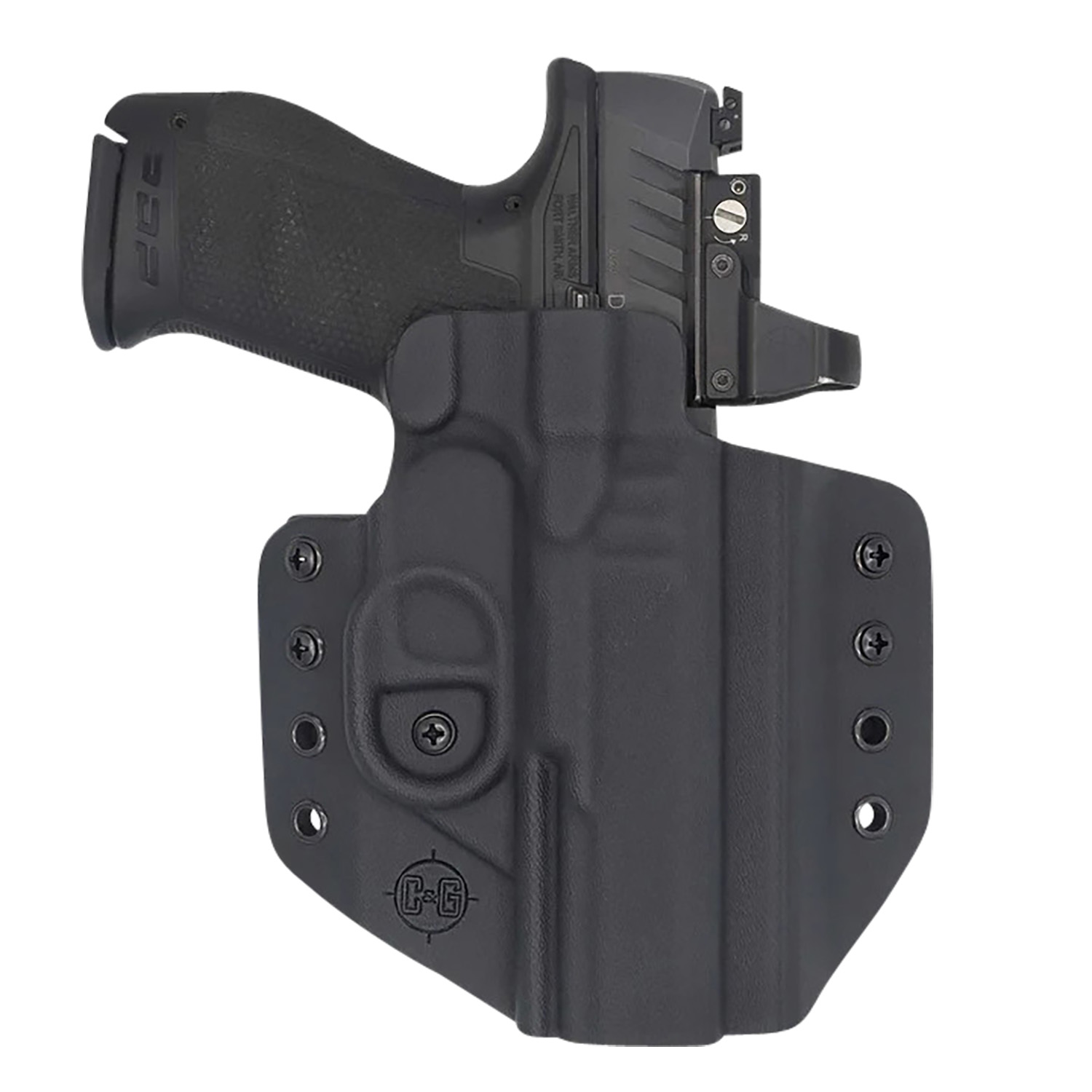 C&G Holsters 1206100 Covert  OWB Black Kydex Belt Loop Fits Walther PDP 4.5″ Right Hand