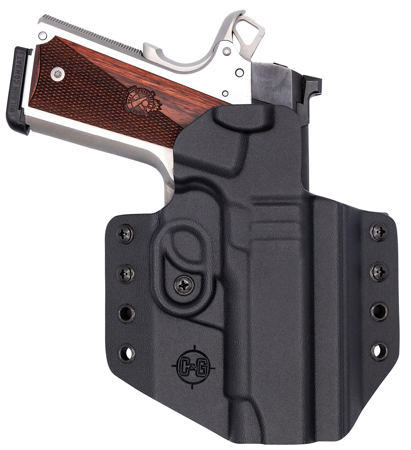 C&G Holsters 1856100 Covert OWB Black Kydex Belt Loop Fits 1911 4.25″/ Wilson Combat EDC X9 Right Hand