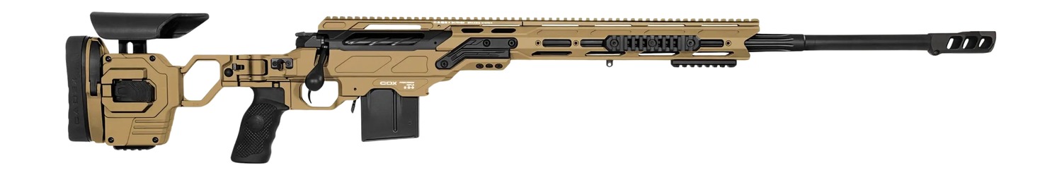 Cadex Inc CDX30LITE6524BR20I2B1N CDX-30 Lite 6.5 Creedmoor 10+1 24″ Black DLC Fluted Threaded Barrel, Hybrid Tan Cerakote Receiver w/Picatinny Rail, M-LOK Handguard, Adjustable Folding Hybrid Tan Butt