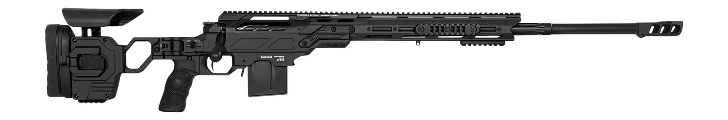 Cadex Inc CDX33LITE33827BR30I2D3 CDX-33 Lite 338 Lapua Mag 5+1 27″ Black DLC Fluted Threaded Barrel, Black Cerakote Receiver w/Picatinny Rail, M-LOK Handguard, Adjustable Folding Black Buttstock, Blac