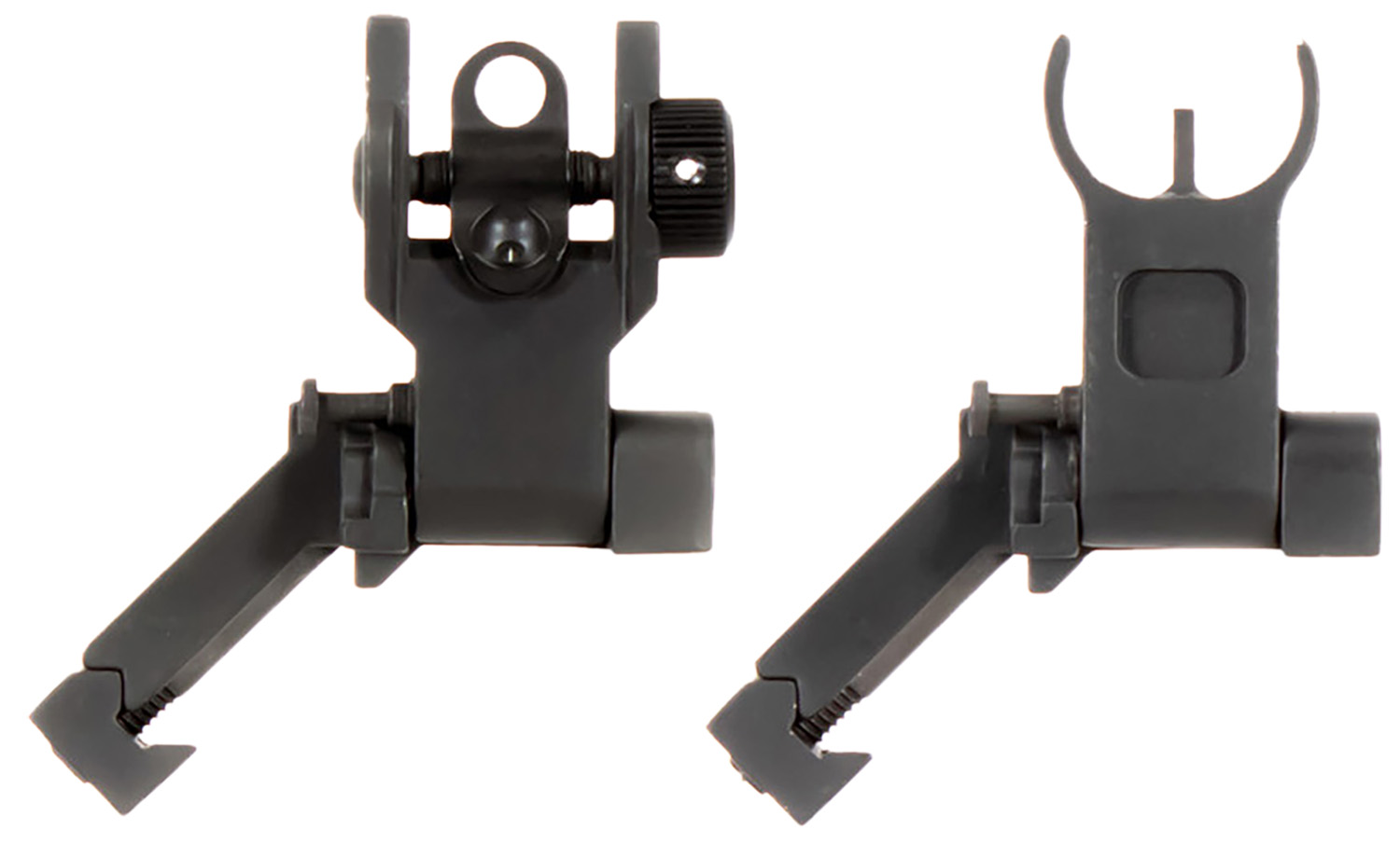 Aim Sports MT45FS AR Low Profile 45 Degree Flip-Up Sight Set Black Anodized 45 Degree Low Profile for AR-15