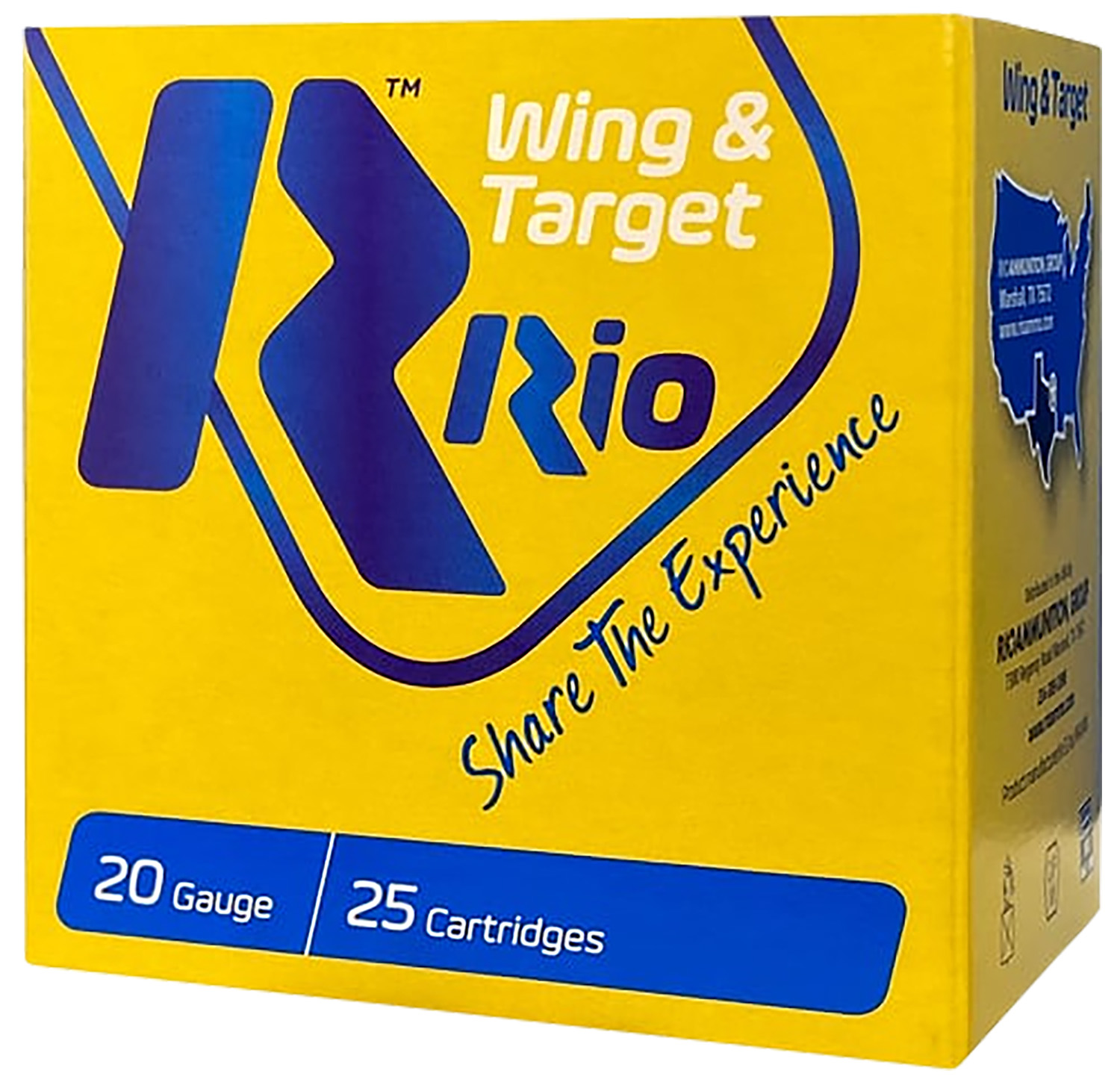 Rio Ammunition WT2075 Wing & Target 20Gauge 2.75″ 7/8oz 7.5Shot 25 Per Box/10 Case