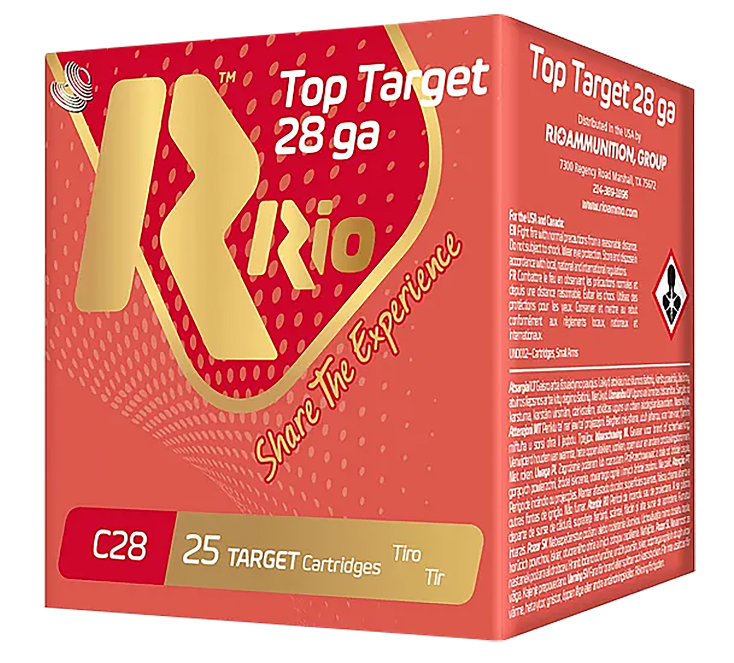 Rio Ammunition RCHV286 Game Load 28Gauge 2.75″ 1oz 6Shot 25 Per Box/10 Case